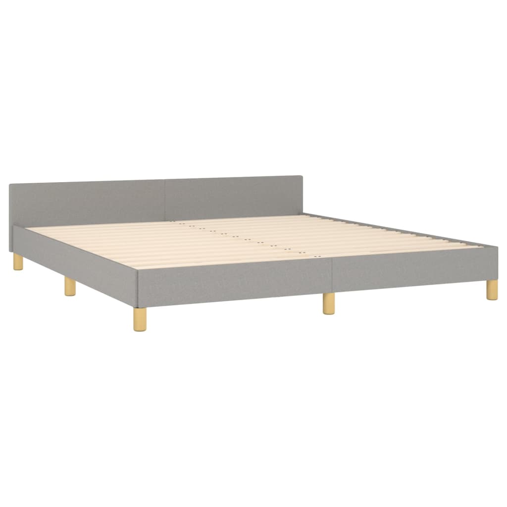 vidaXL Bed Frame without Mattress Cream 180x200 cm Super King Fabric