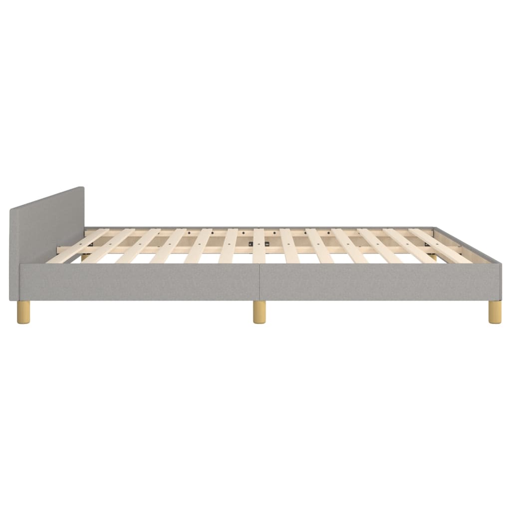 vidaXL Bed Frame without Mattress Cream 180x200 cm Super King Fabric