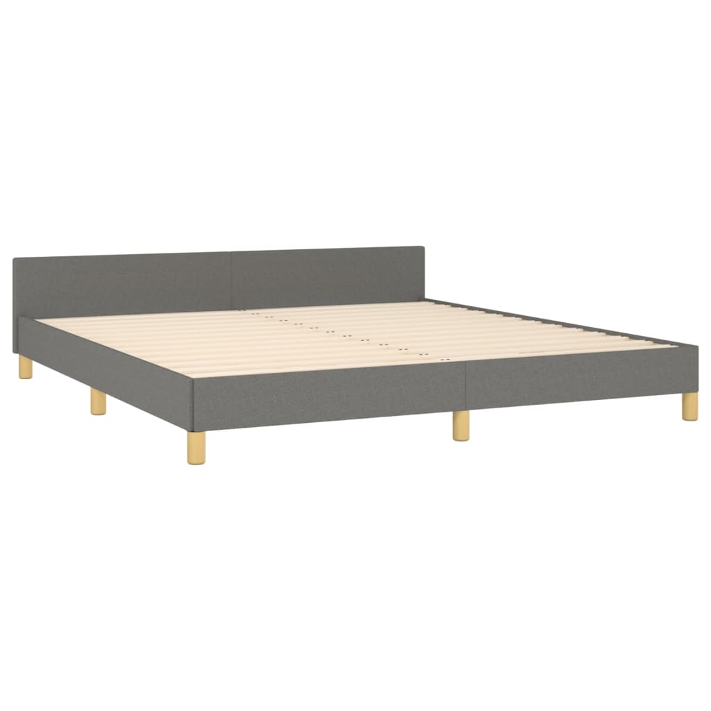 vidaXL Bed Frame without Mattress Cream 180x200 cm Super King Fabric