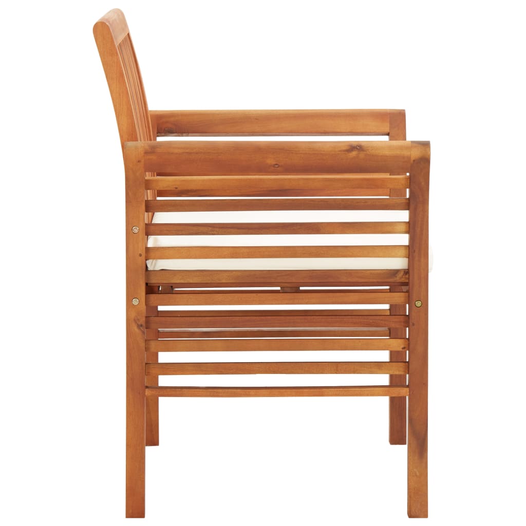vidaXL Garden Dining Chairs with Cushions 8 pcs Solid Wood Acacia