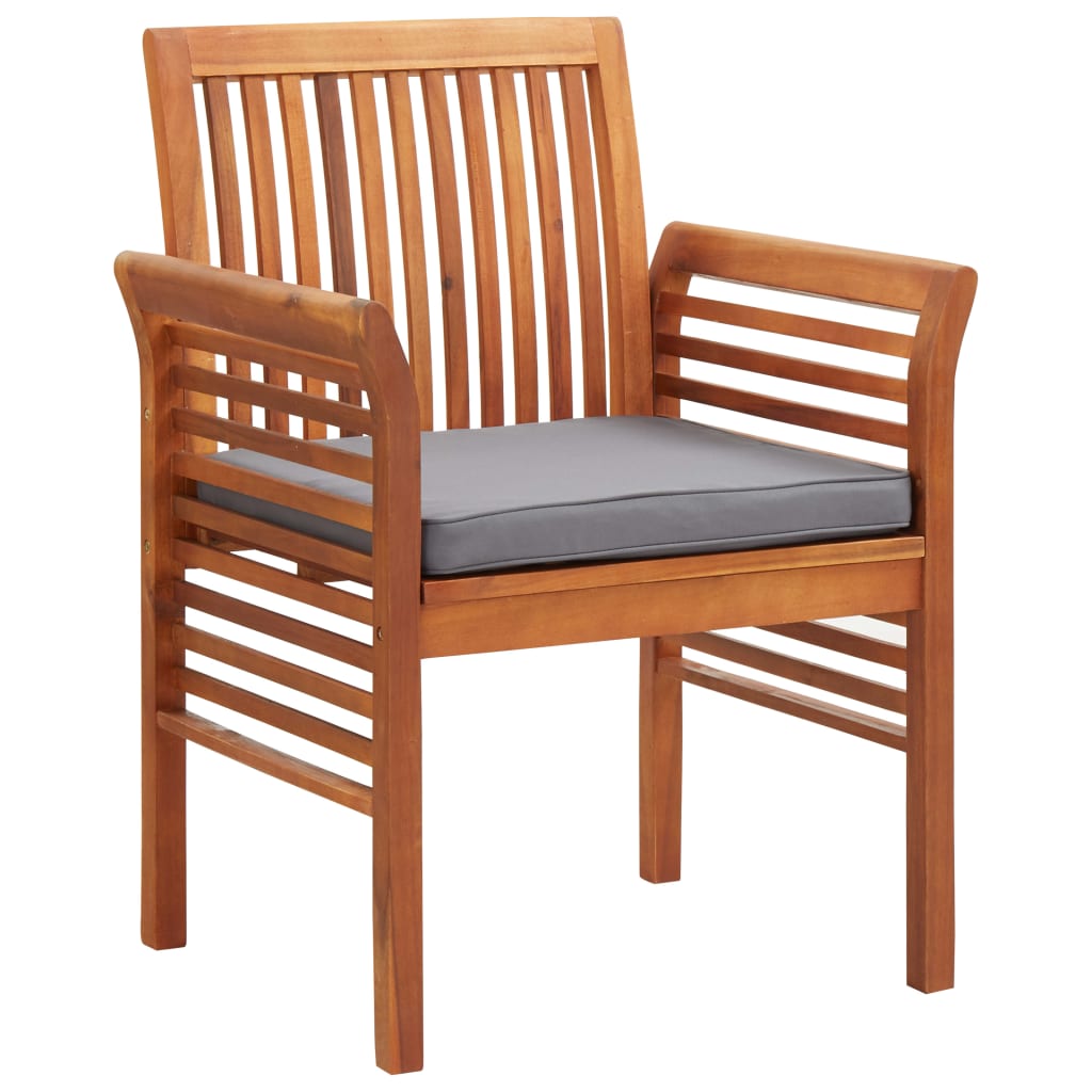 vidaXL Garden Dining Chairs with Cushions 8 pcs Solid Wood Acacia