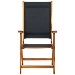vidaXL Folding Garden Chairs 8 pcs Solid Wood Acacia and Textilene