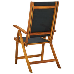 vidaXL Folding Garden Chairs 8 pcs Solid Wood Acacia and Textilene