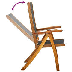 vidaXL Folding Garden Chairs 8 pcs Solid Wood Acacia and Textilene