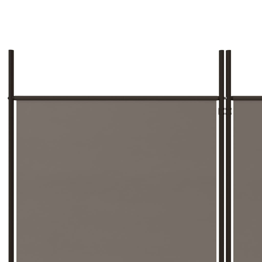 vidaXL 5-Panel Room Divider Anthracite 200x220 cm Fabric