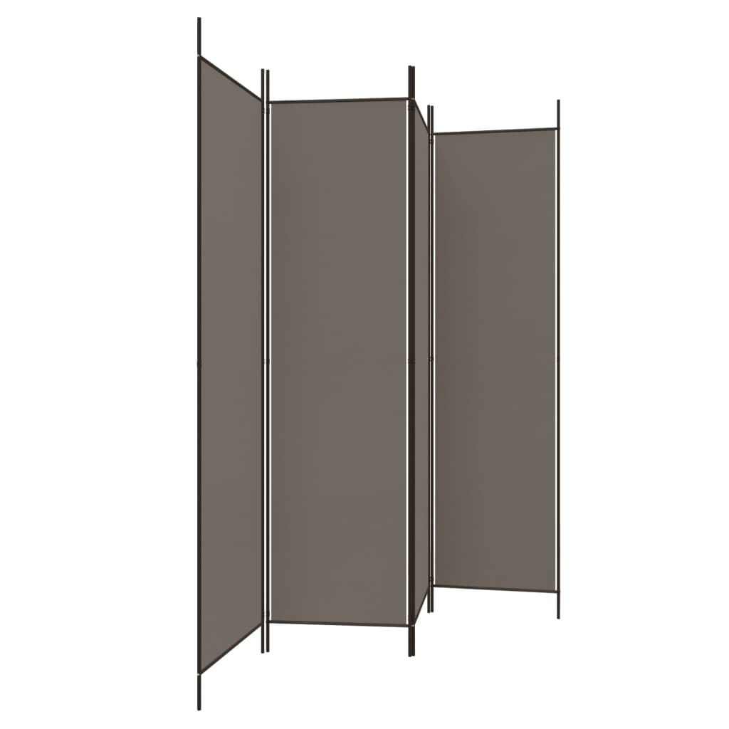 vidaXL 4-Panel Room Divider Anthracite 200x220 cm Fabric