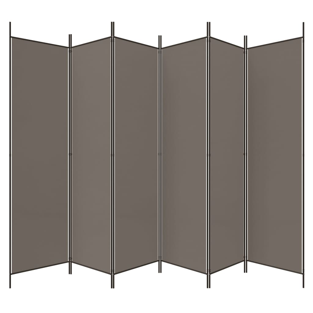 vidaXL 6-Panel Room Divider Anthracite 240x200 cm Fabric