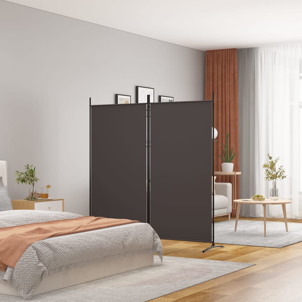 vidaXL 2-Panel Room Divider Anthracite 175x180 cm Fabric