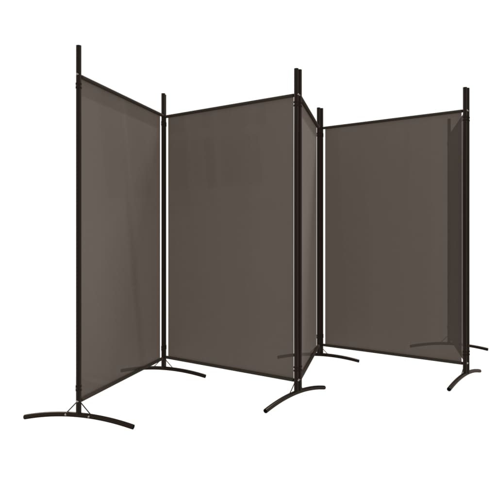 vidaXL 5-Panel Room Divider Anthracite 200x220 cm Fabric