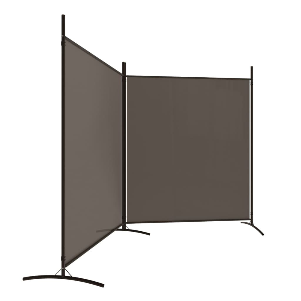 vidaXL 2-Panel Room Divider Anthracite 175x180 cm Fabric