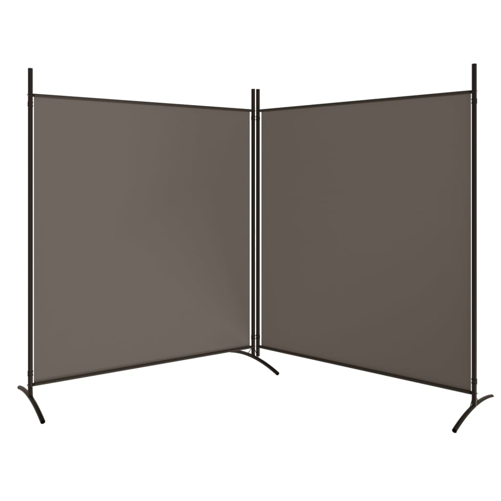 vidaXL 2-Panel Room Divider Anthracite 175x180 cm Fabric