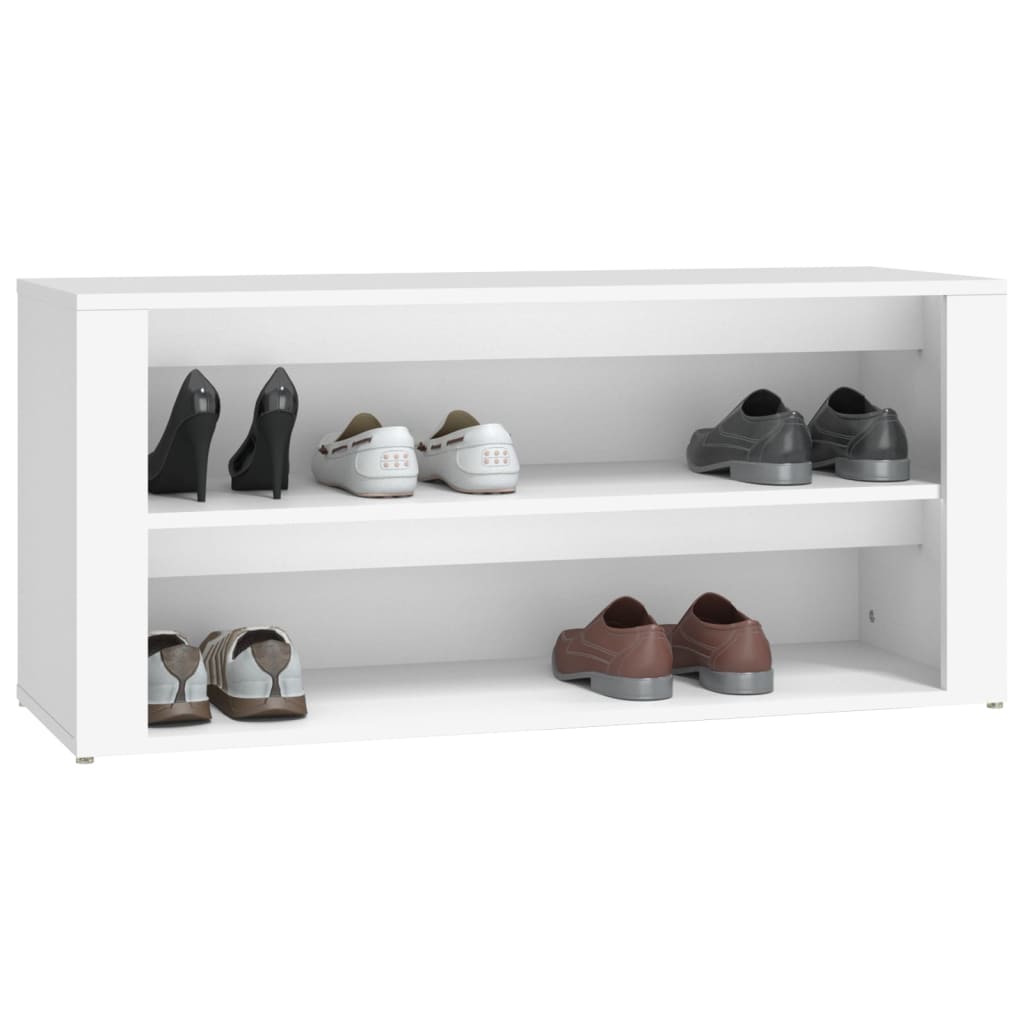 vidaXL Shoe Rack Black 100x35x45 cm Engineered Wood