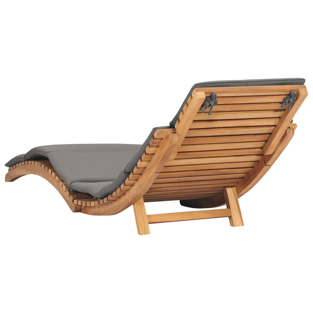 vidaXL Sun Loungers 2 pcs with Cushions Solid Wood Teak