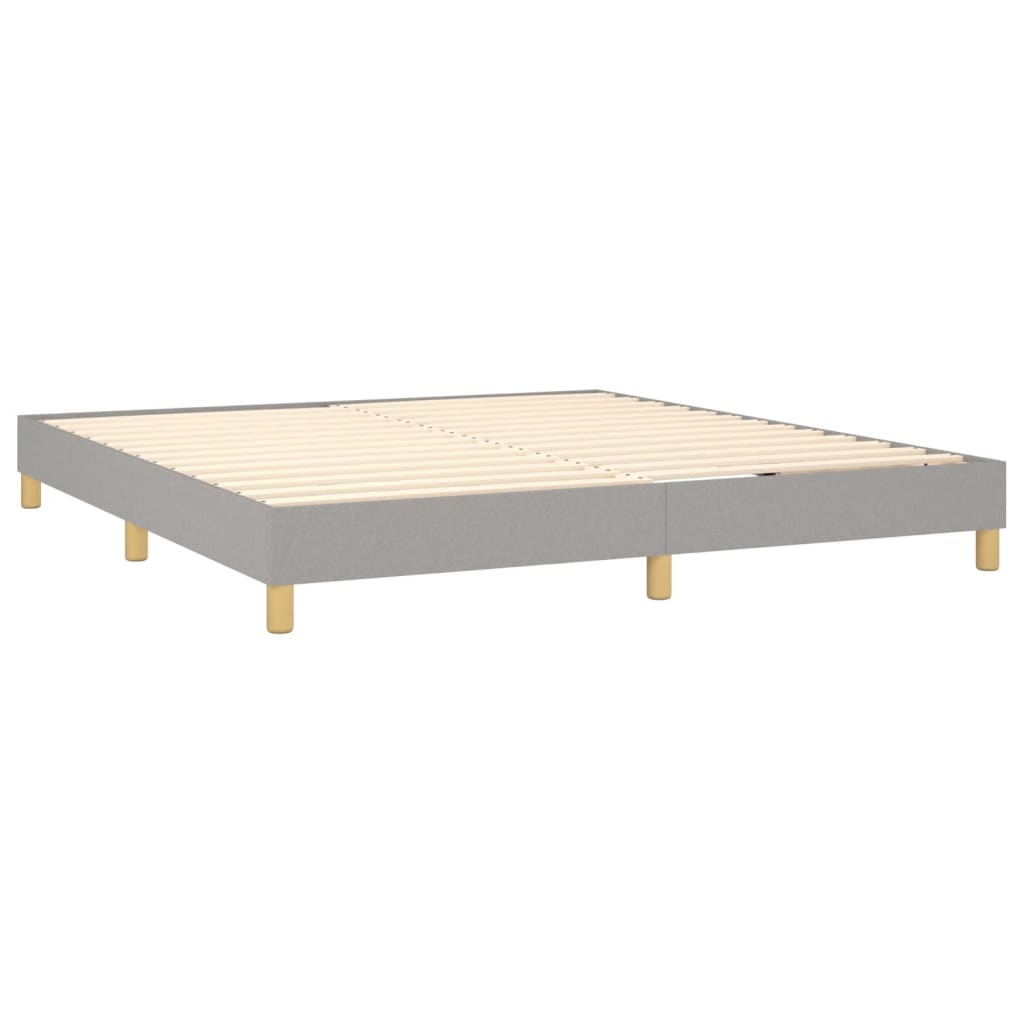 vidaXL Bed Frame without Mattress Cream 180x200 cm Super King Fabric