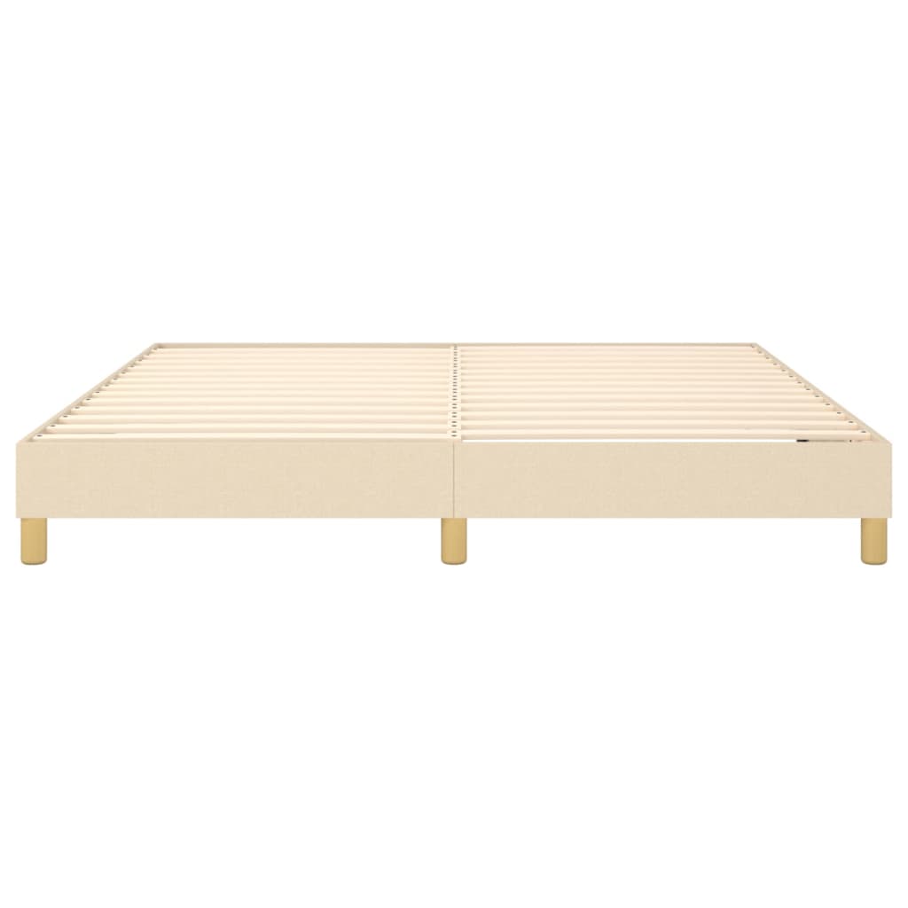 vidaXL Bed Frame without Mattress Cream 180x200 cm Super King Fabric