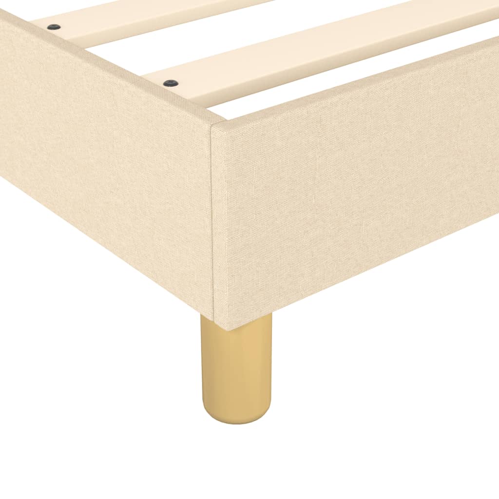 vidaXL Bed Frame without Mattress Cream 180x200 cm Super King Fabric