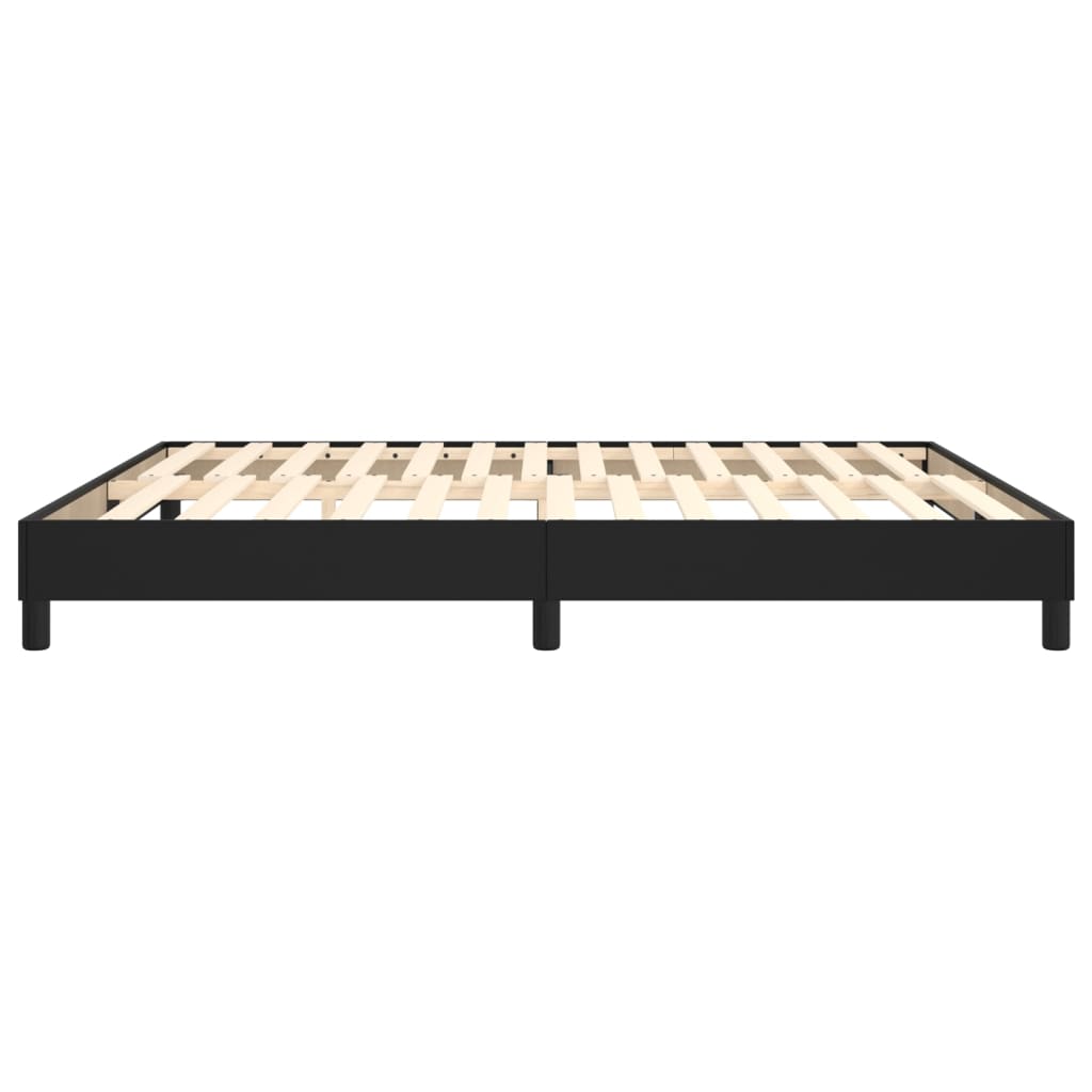 vidaXL Bed Frame without Mattress Black 180x200 cm Super King Faux Leather