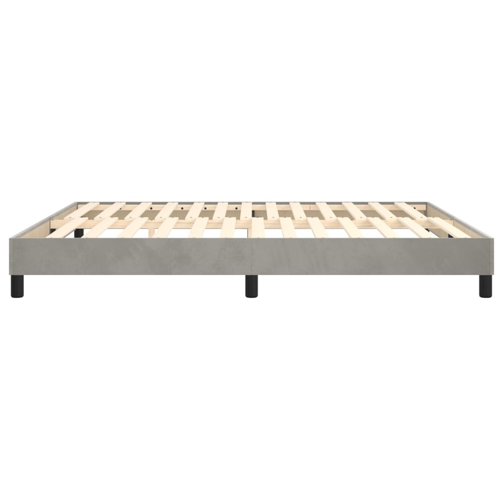 vidaXL Bed Frame without Mattress Light Grey 180x200 cm Super King Velvet