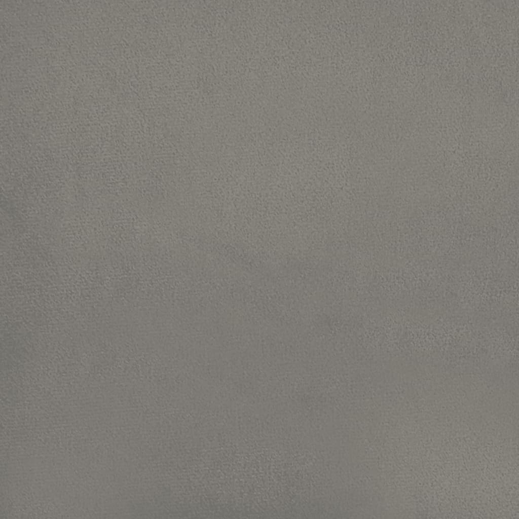 vidaXL Bed Frame without Mattress Light Grey 180x200 cm Super King Velvet