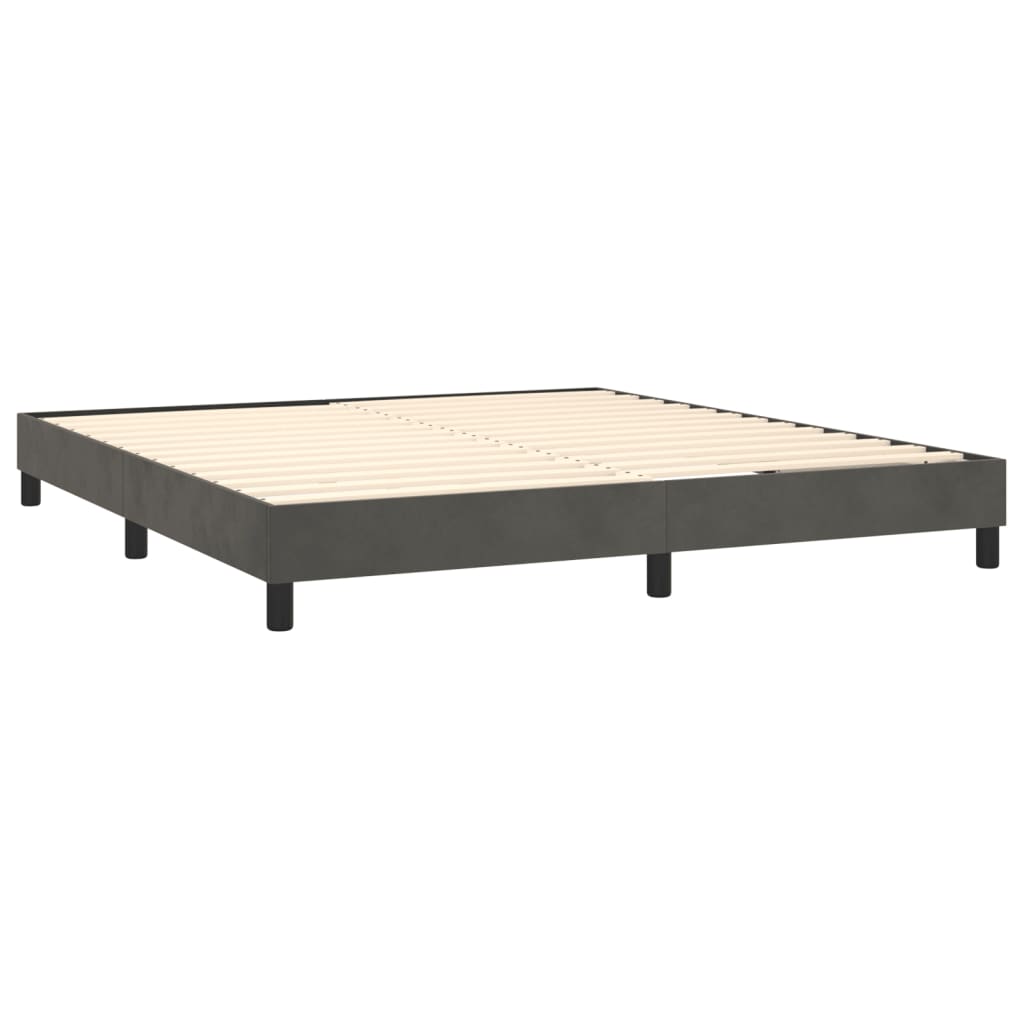 vidaXL Bed Frame without Mattress Light Grey 180x200 cm Super King Velvet