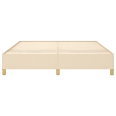vidaXL Bed Frame without Mattress Cream 180x200 cm Super King Fabric