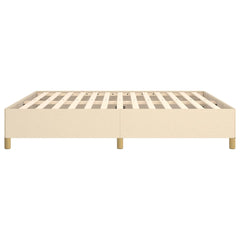 vidaXL Bed Frame without Mattress Cream 180x200 cm Super King Fabric