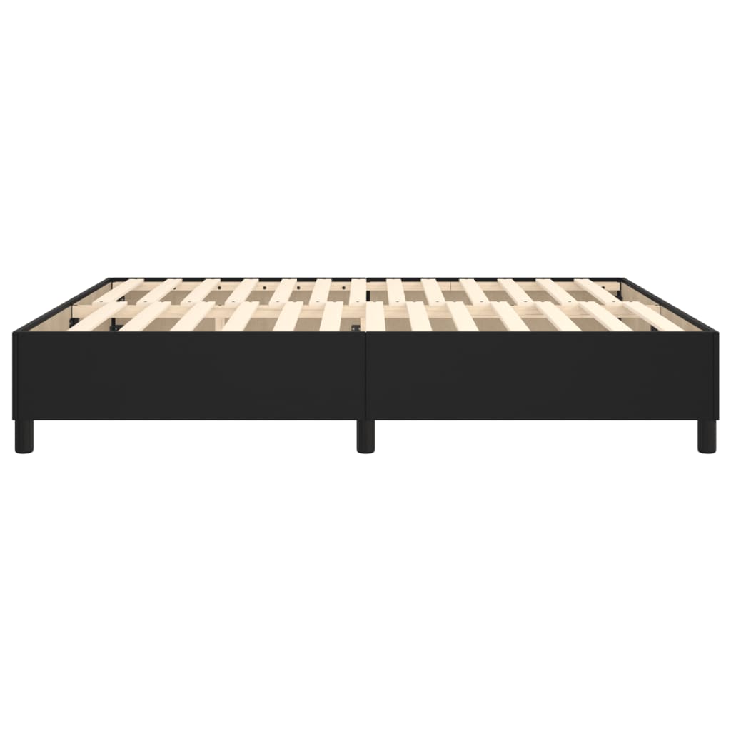 vidaXL Bed Frame without Mattress Black 180x200 cm Super King Faux Leather