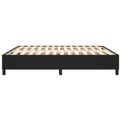 vidaXL Bed Frame without Mattress Black 180x200 cm Super King Faux Leather
