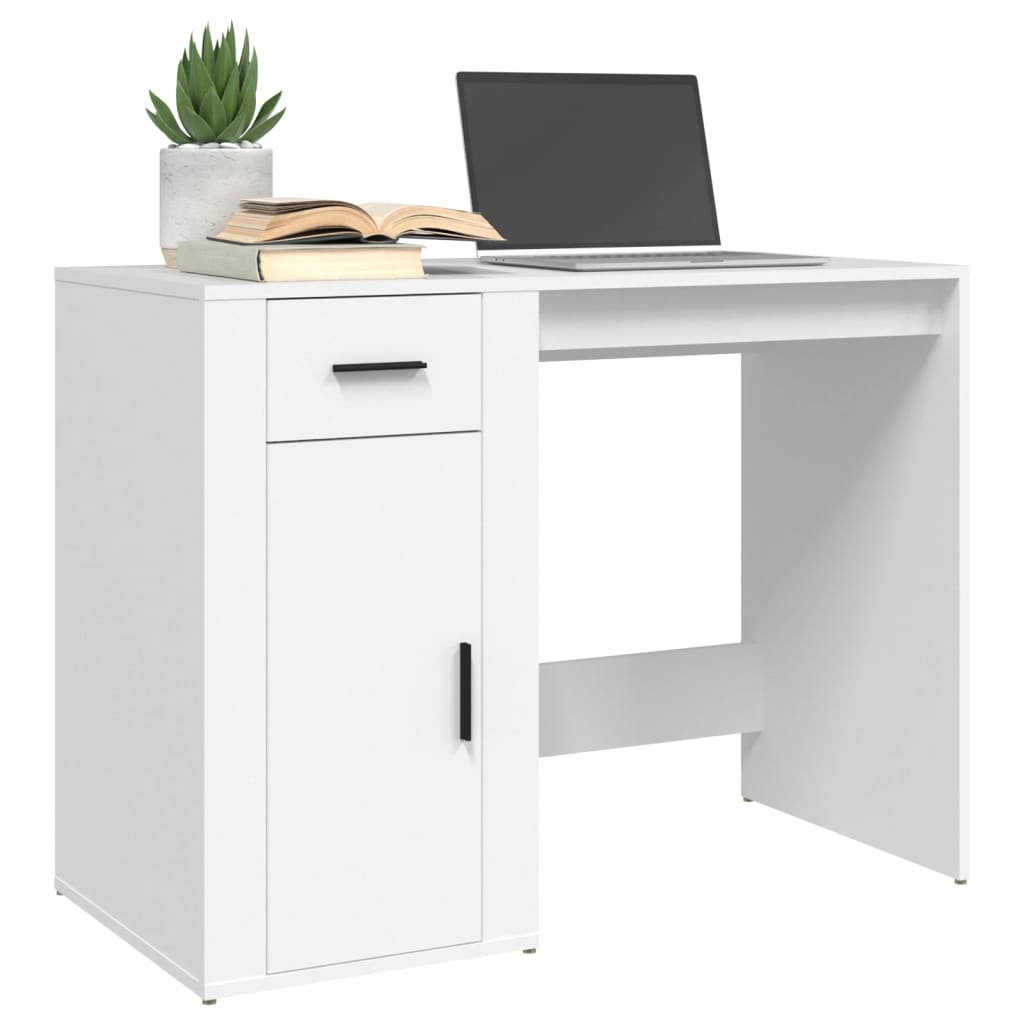 vidaXL Desk Black 100x49x75 cm Engineered Wood