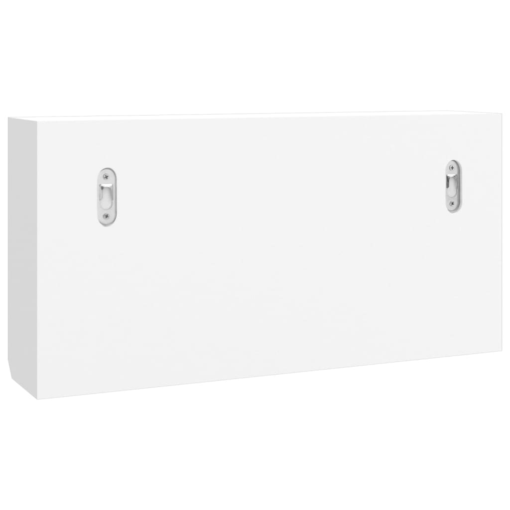 vidaXL Key Cabinet White 40x8.5x20 cm Engineered Wood&Steel