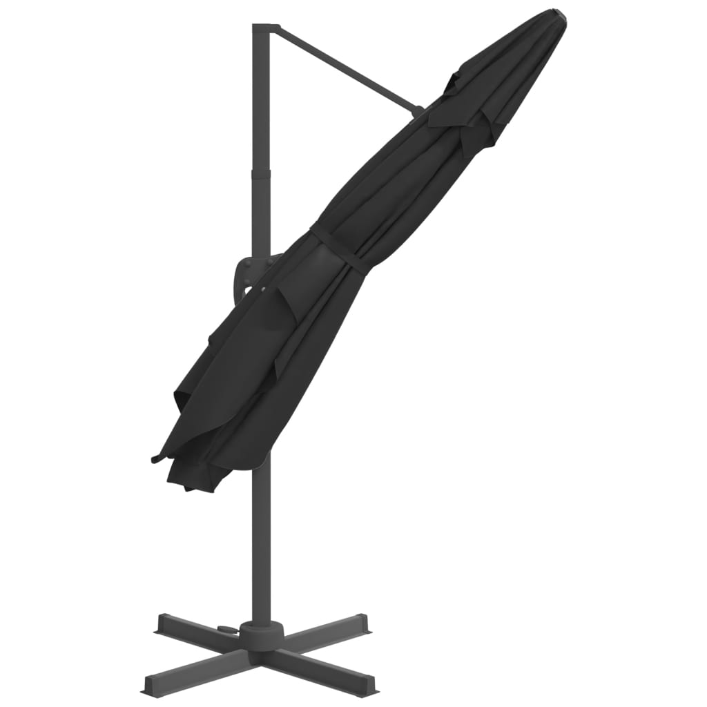 vidaXL Cantilever Garden Parasol with Aluminium Pole Anthracite 400x300 cm