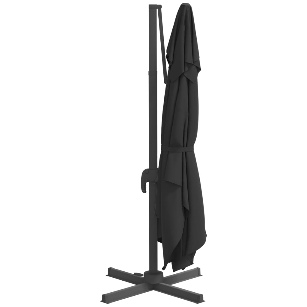 vidaXL Cantilever Garden Parasol with Aluminium Pole Anthracite 400x300 cm