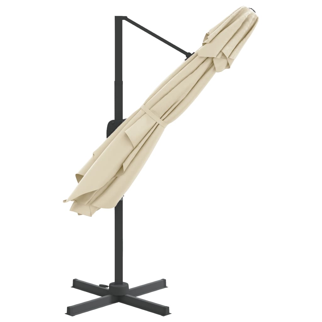 vidaXL Double Top Cantilever Garden Parasol Anthracite 400x300 cm