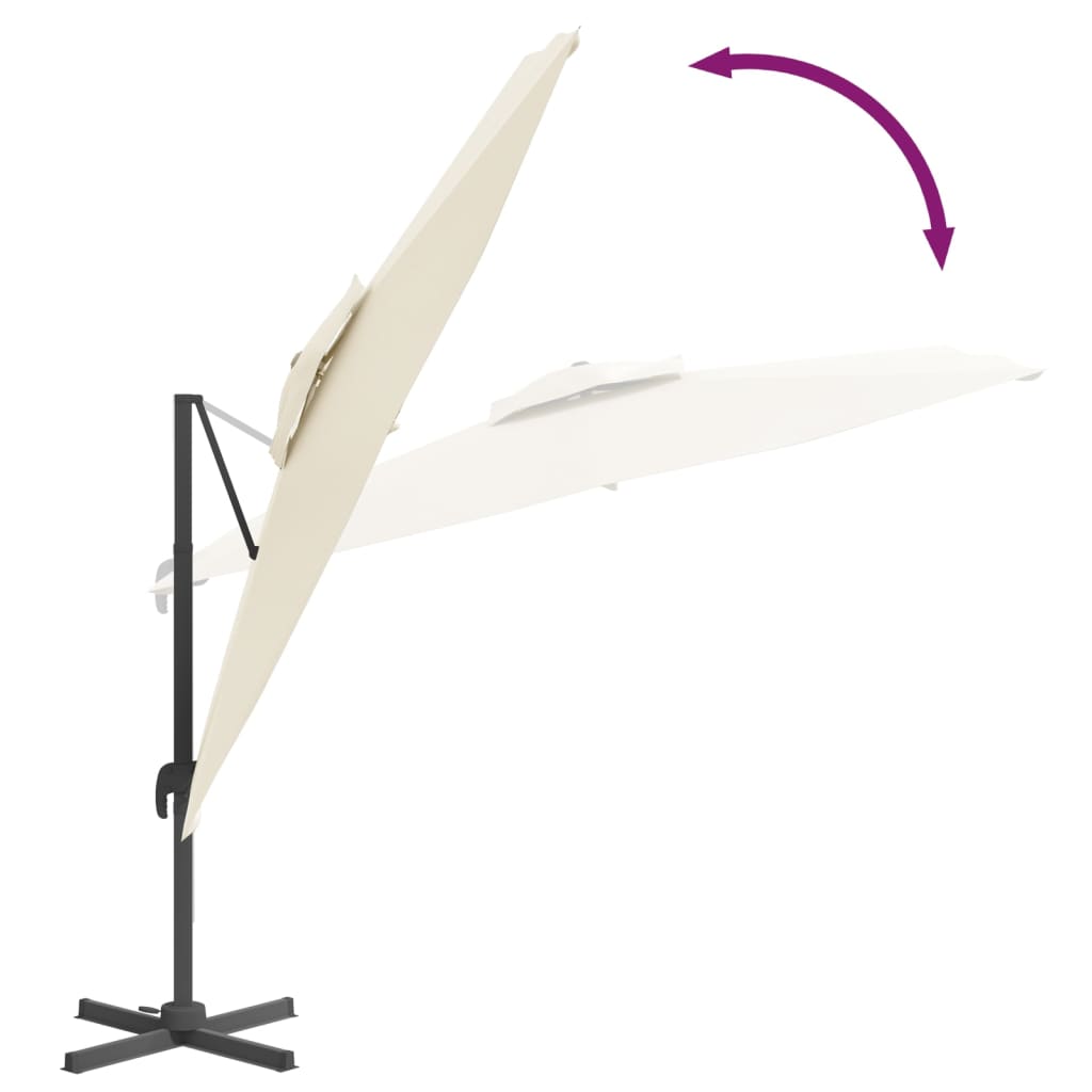 vidaXL Double Top Cantilever Garden Parasol Anthracite 400x300 cm