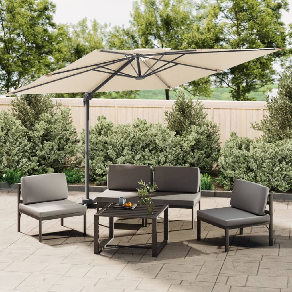 vidaXL Double Top Cantilever Garden Parasol Anthracite 400x300 cm