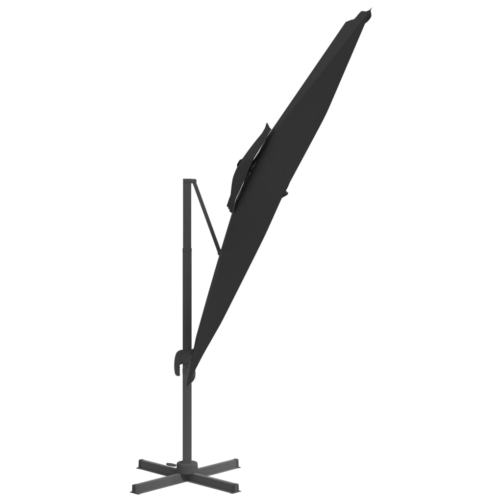 vidaXL Double Top Cantilever Garden Parasol Anthracite 400x300 cm