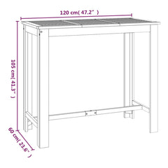 vidaXL Garden Bar Table 120x60x105 cm Solid Wood Acacia