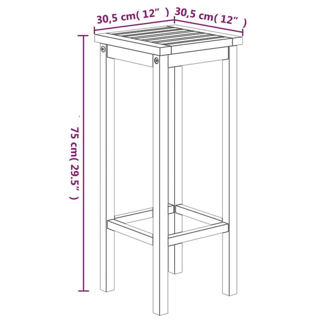 vidaXL 5 Piece Garden Bar Set Solid Wood  Acacia