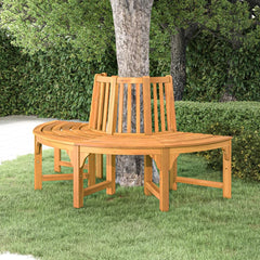 vidaXL Half Round Tree Bench Ø160 cm Solid Wood Eucalyptus