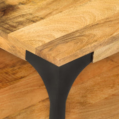 vidaXL 2-Layer Coffee Table 100x55x38 cm Solid Wood Mango and Steel