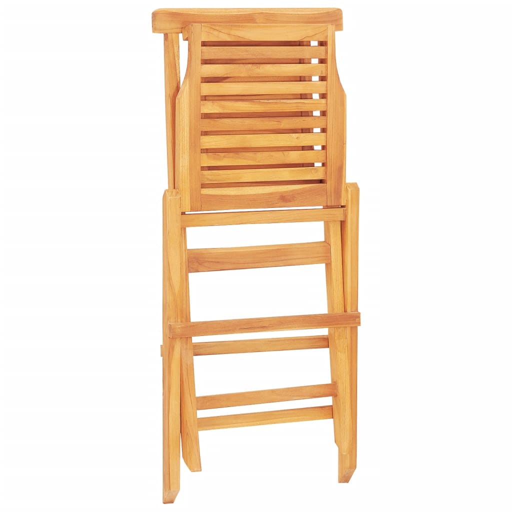 vidaXL Folding Garden Chairs 2 pcs 47x63x90 cm Solid Wood Teak
