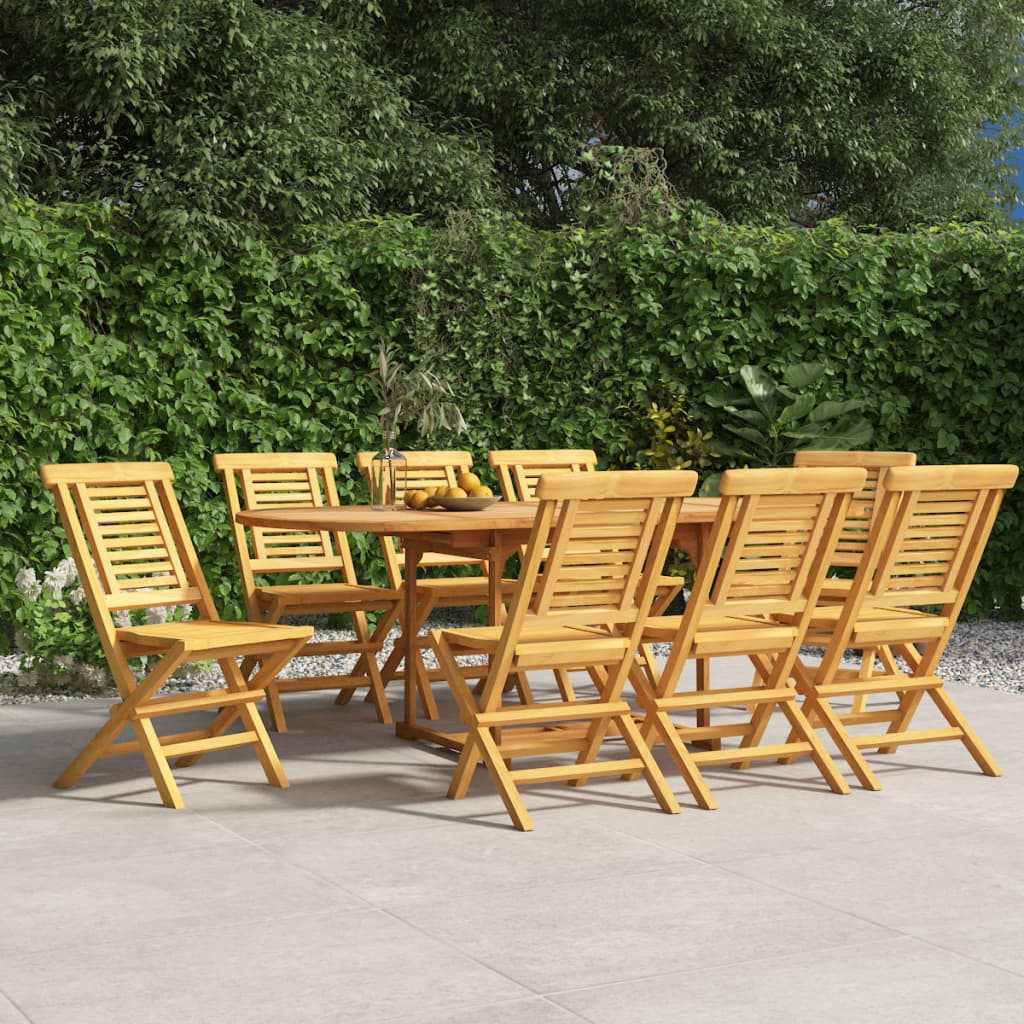 vidaXL Folding Garden Chairs 4 pcs 47x47x89 cm Solid Wood Teak