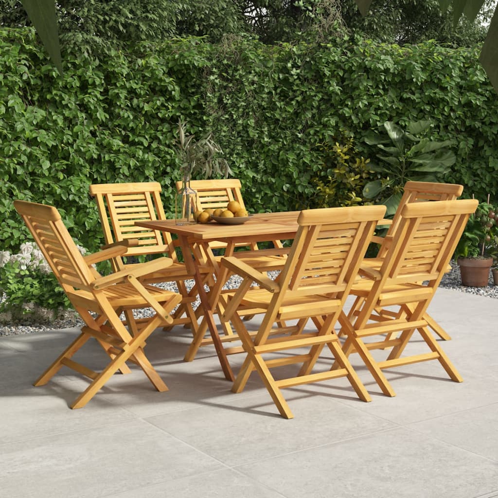 vidaXL Folding Garden Chairs 8 pcs 55x62x90 cm Solid Wood Teak