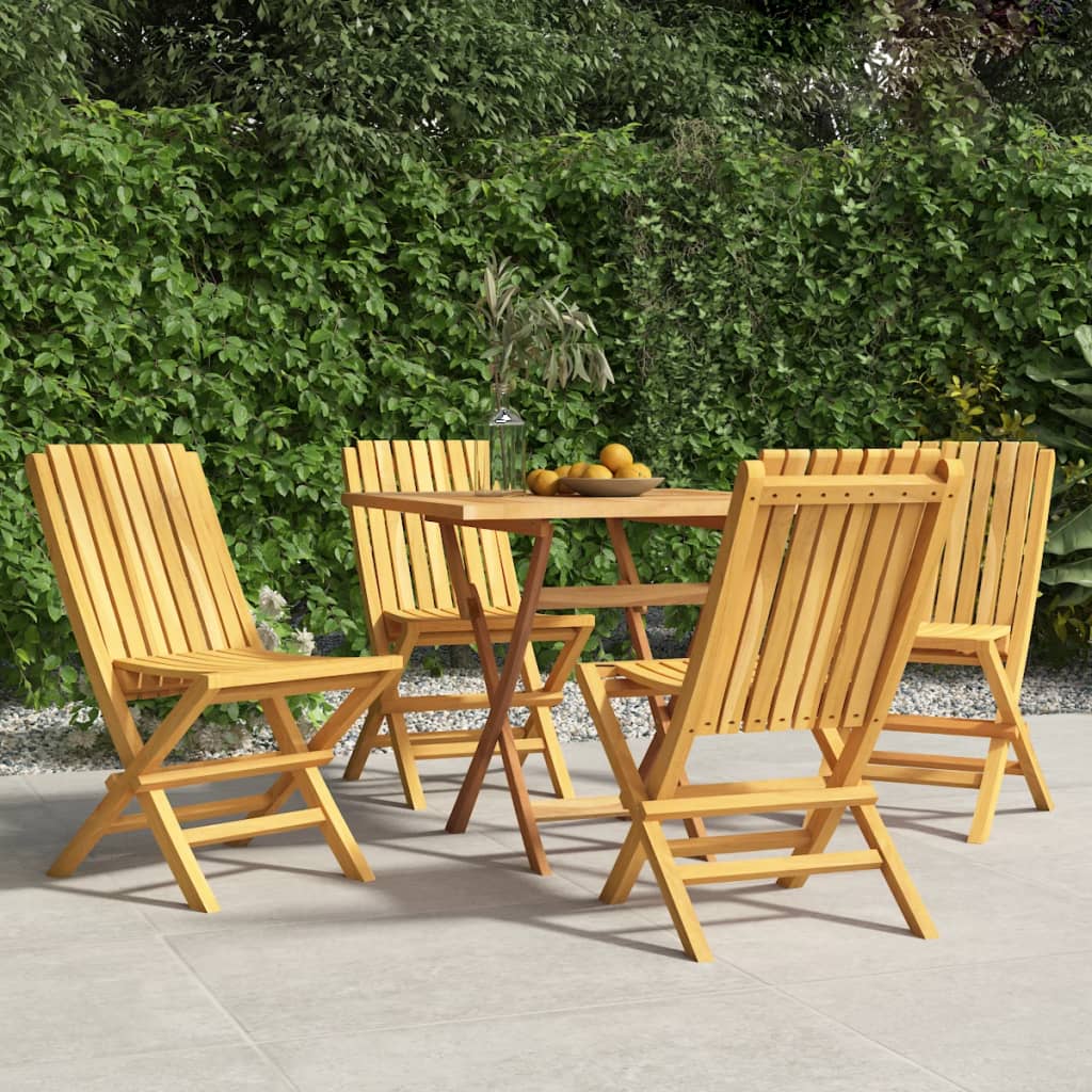 vidaXL Folding Garden Chairs 4 pcs 47x47x89 cm Solid Wood Teak