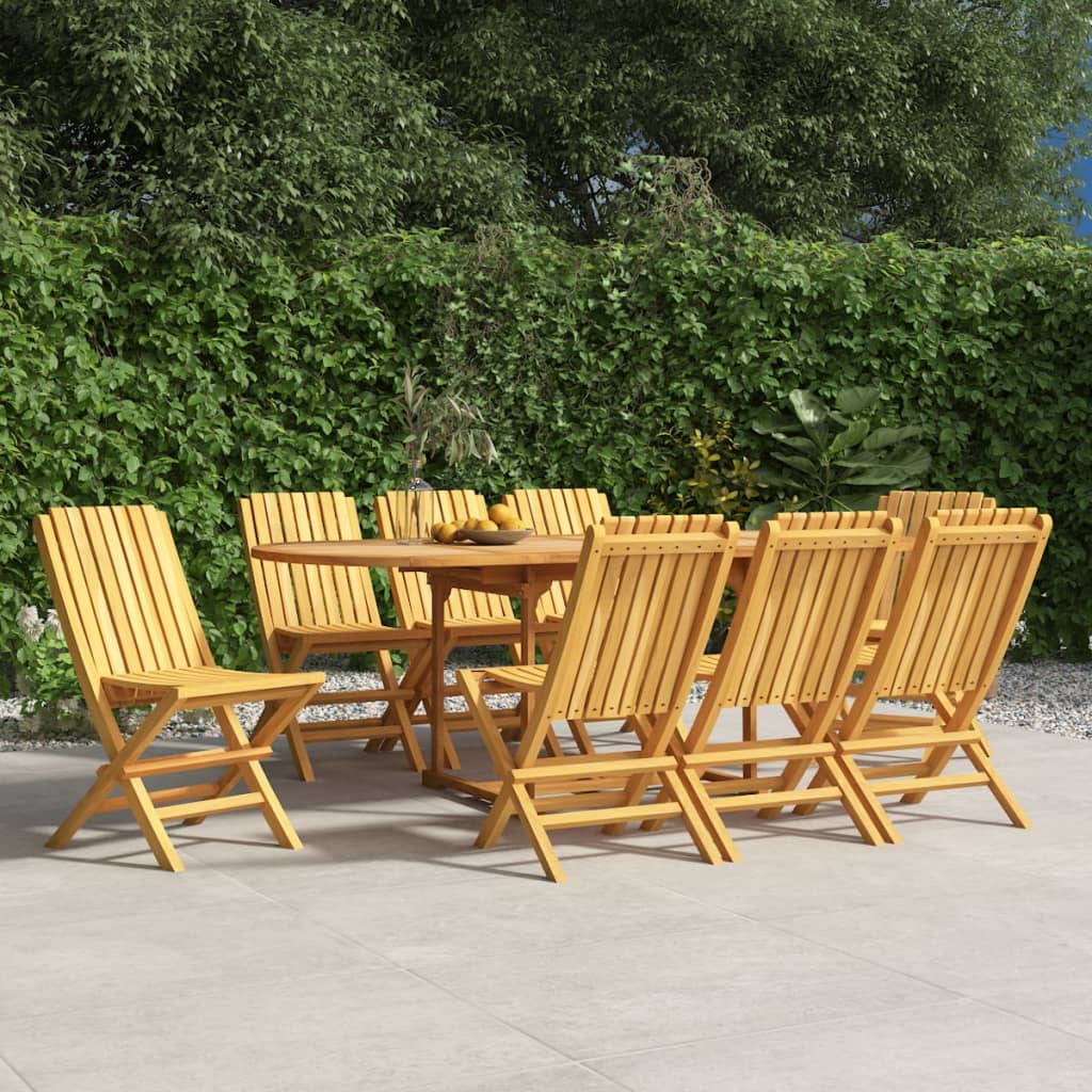 vidaXL Folding Garden Chairs 4 pcs 47x47x89 cm Solid Wood Teak