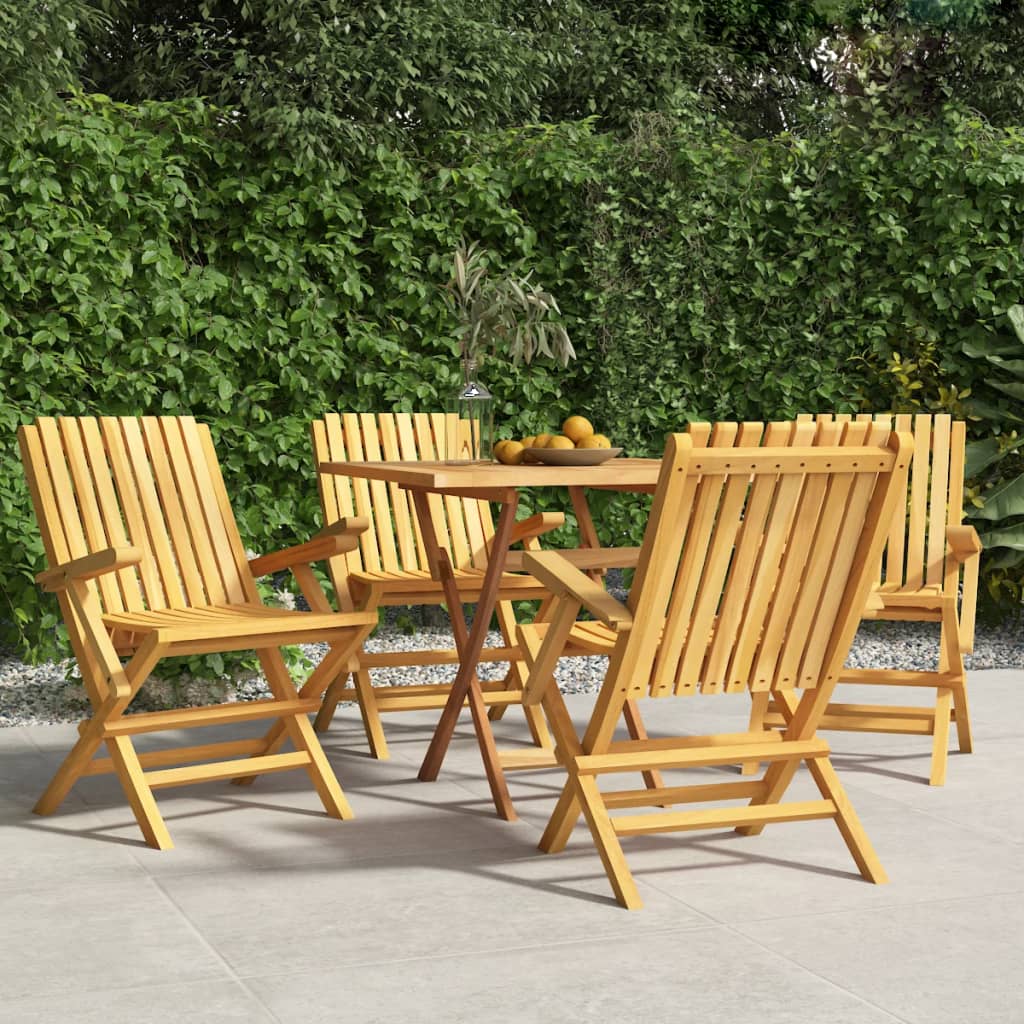 vidaXL Folding Garden Chairs 8 pcs 55x62x90 cm Solid Wood Teak