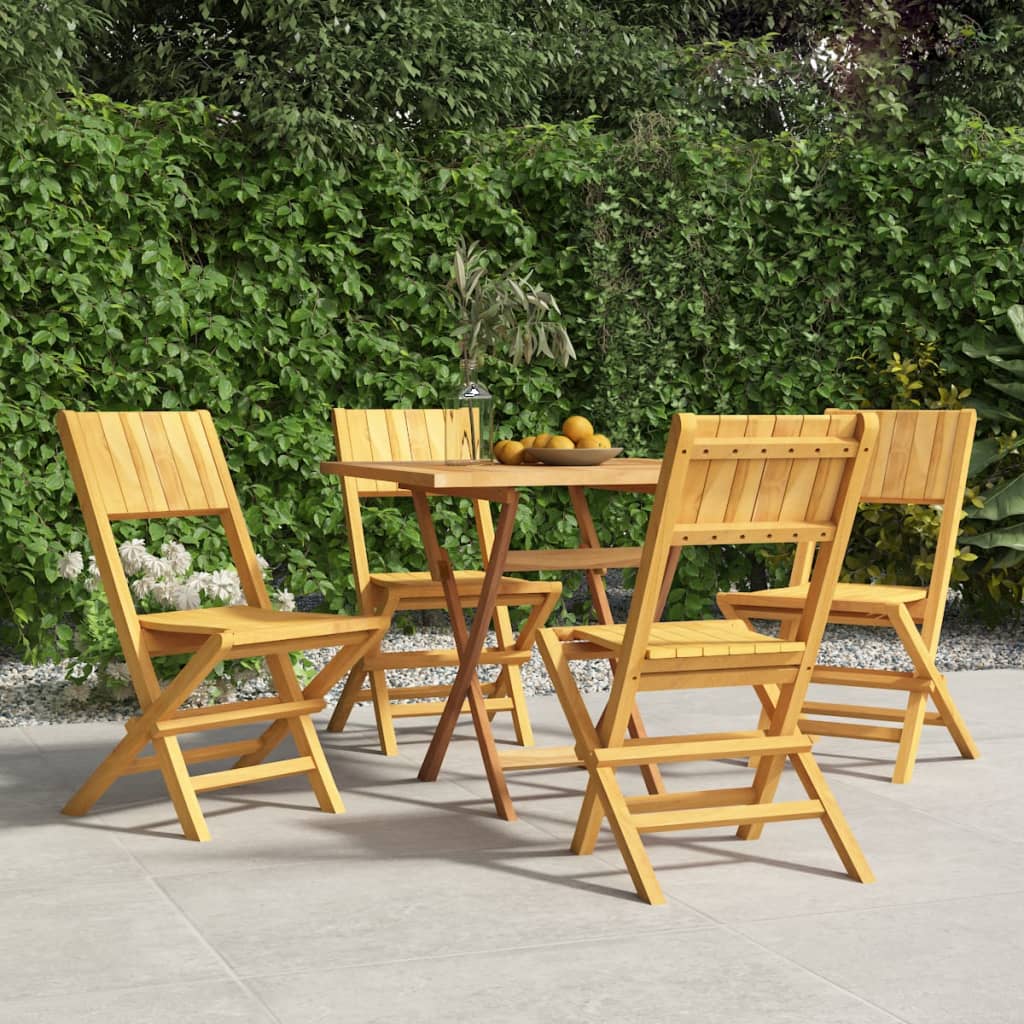 vidaXL Folding Garden Chairs 4 pcs 47x47x89 cm Solid Wood Teak