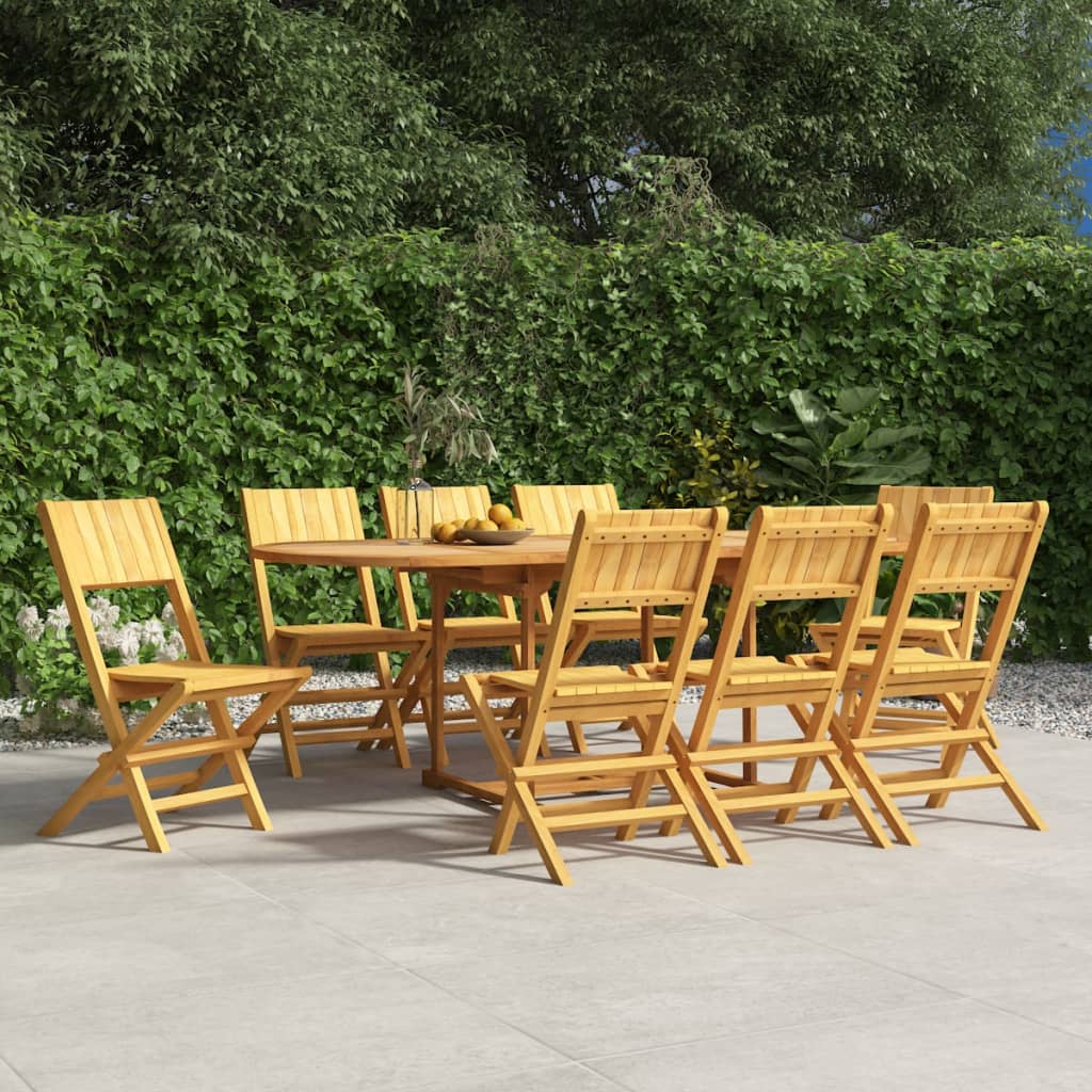 vidaXL Folding Garden Chairs 4 pcs 47x47x89 cm Solid Wood Teak