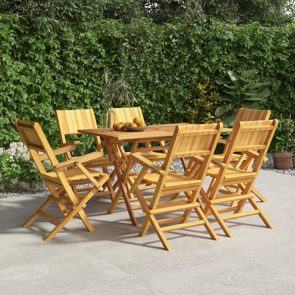 vidaXL Folding Garden Chairs 8 pcs 55x62x90 cm Solid Wood Teak