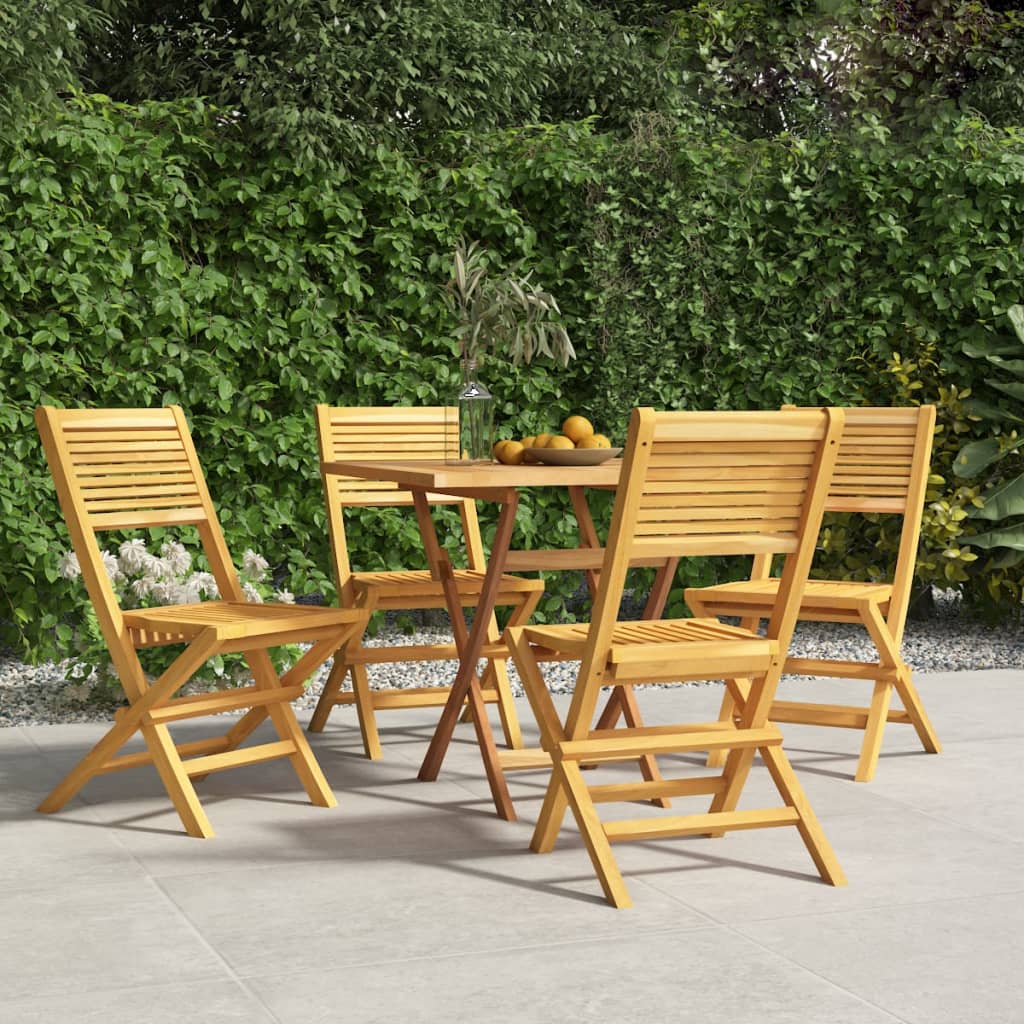 vidaXL Folding Garden Chairs 4 pcs 47x47x89 cm Solid Wood Teak